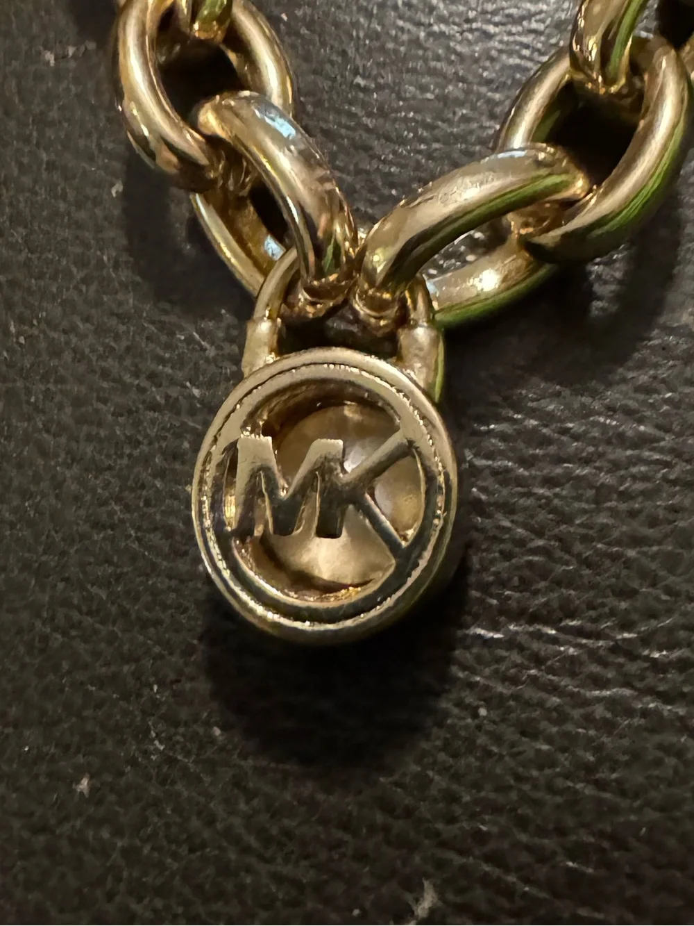 Michael Kors Logo Gold Tone Reversible Chunky Chain Link Necklace